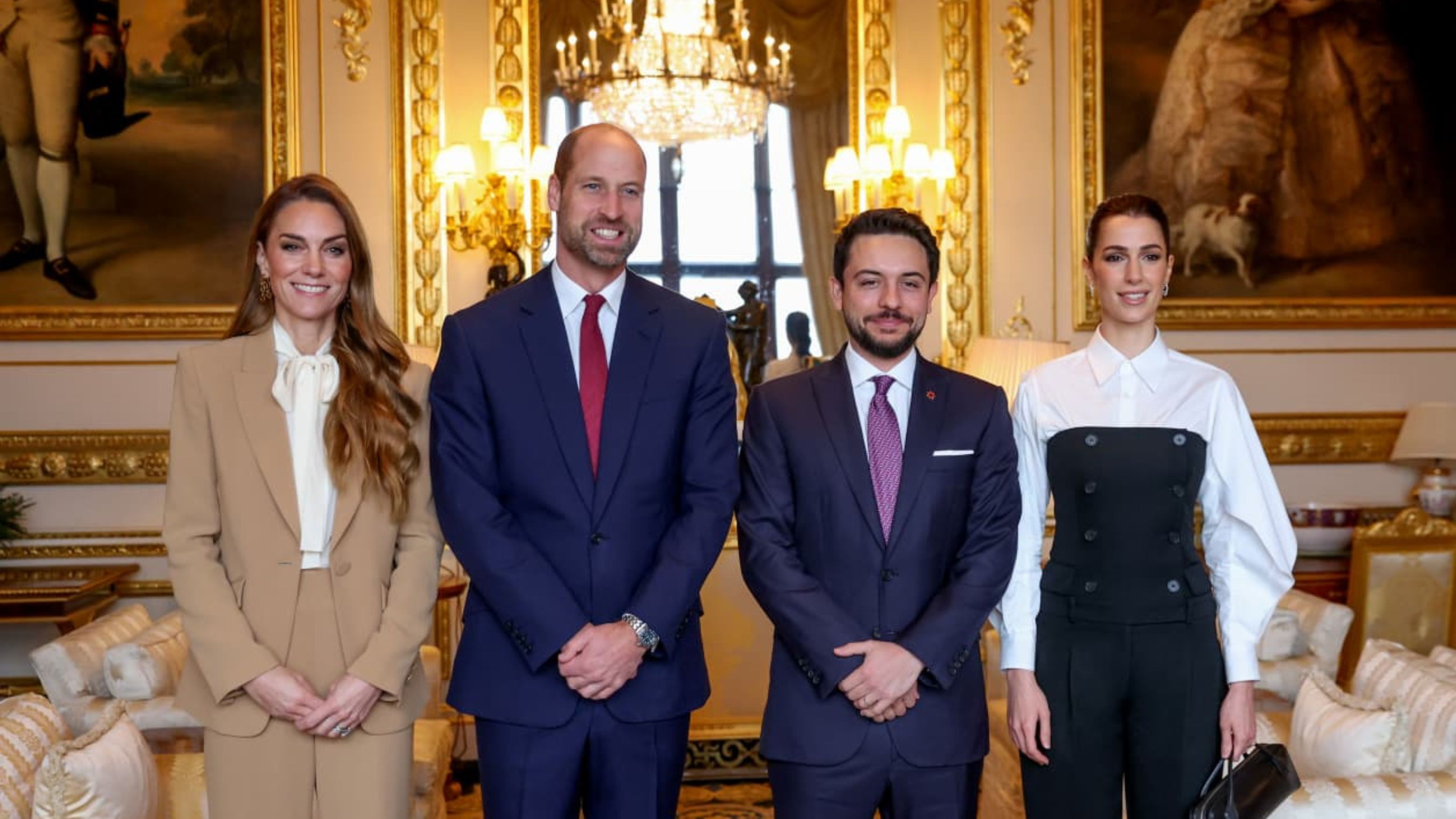 Crown Prince, Princess Rajwa meet Prince and Princess of Wales