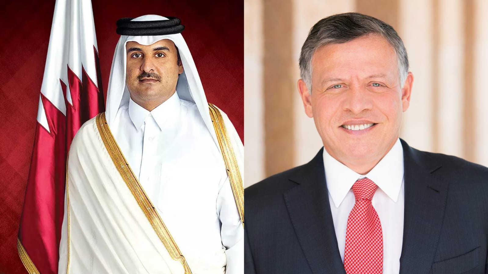 King receives Qatar Emir at Marka Airport