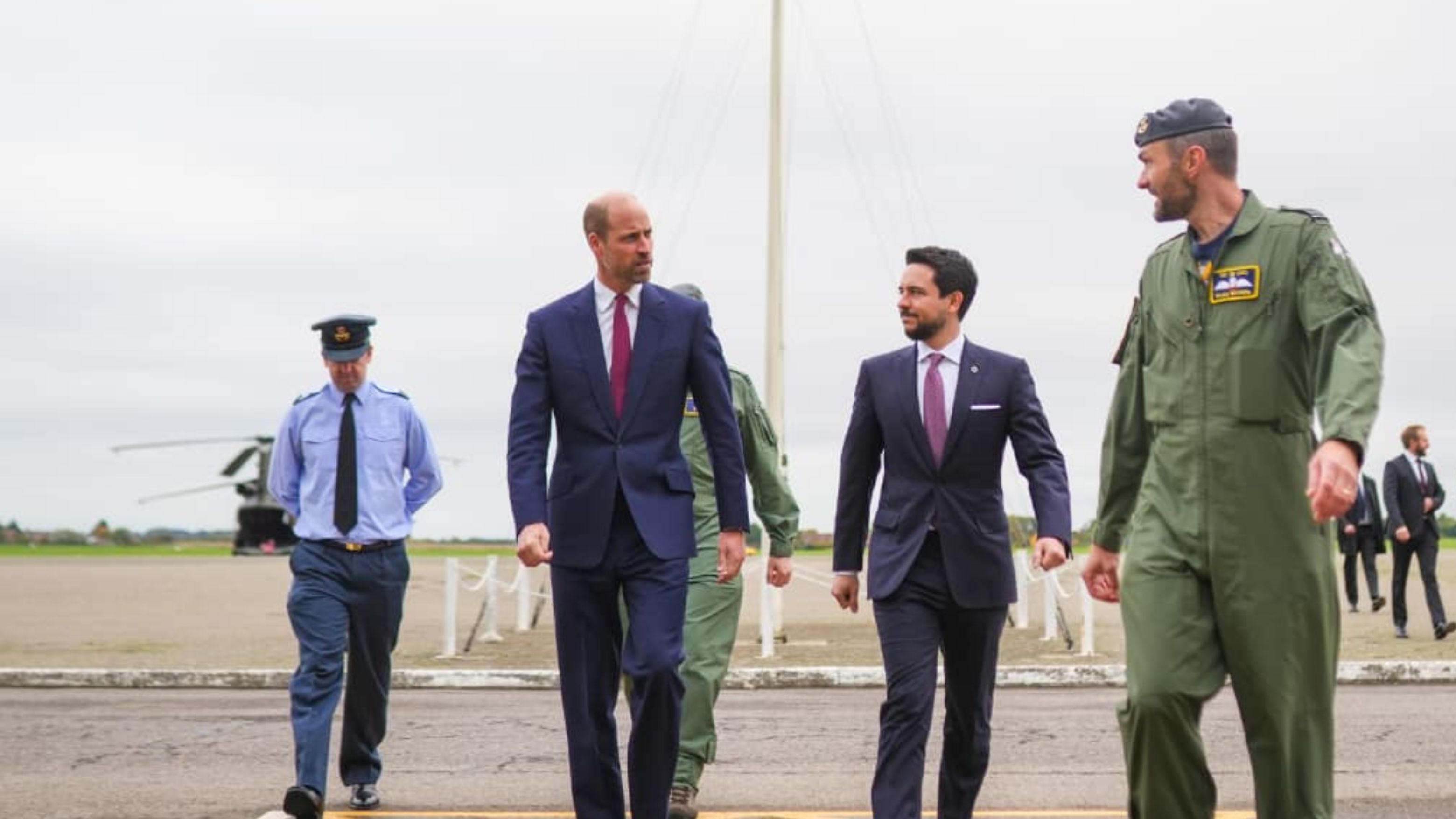 Crown Prince, Prince William visit RAF Benson