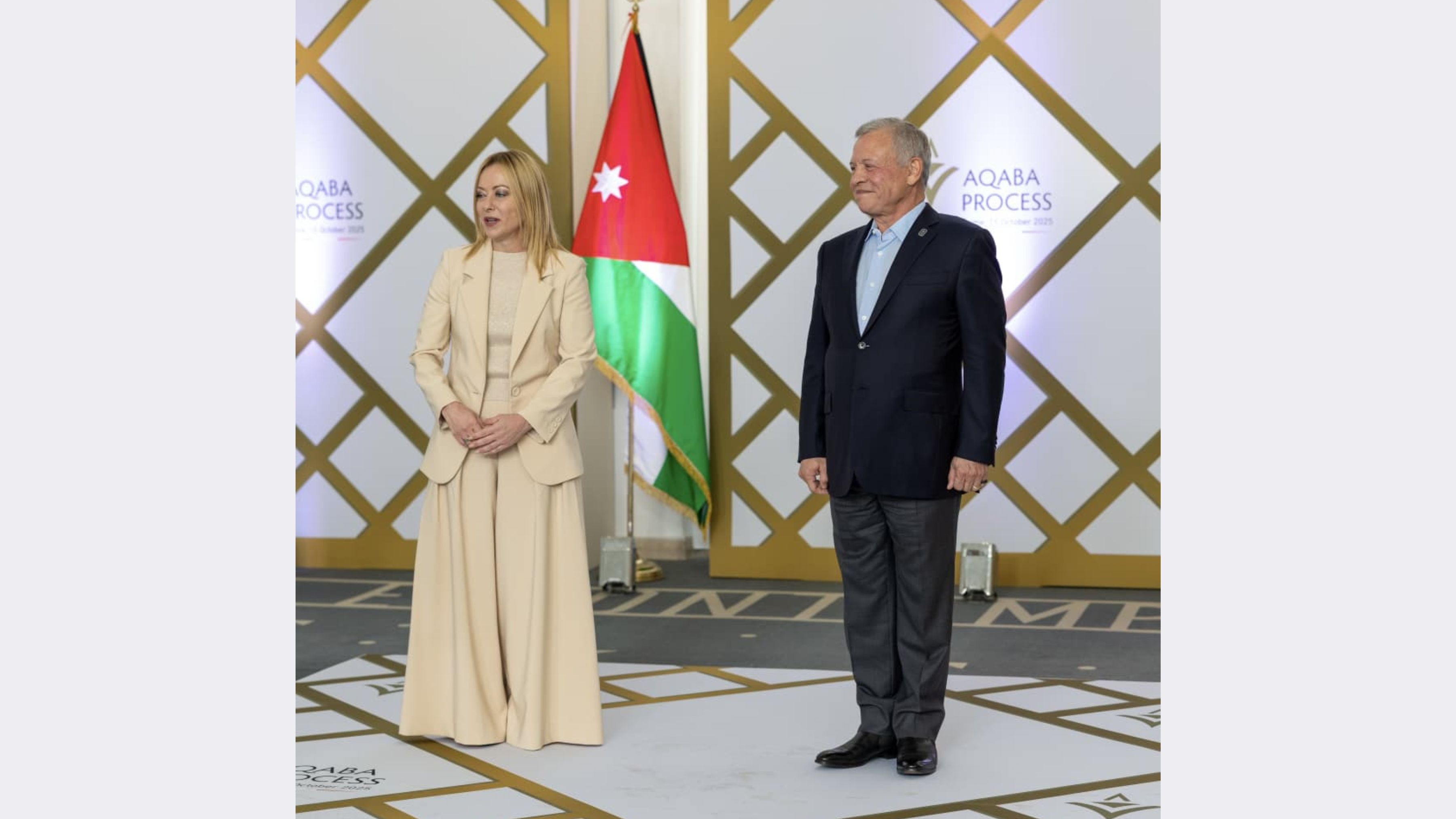 الملك ورئيسة وزراء إيطاليا يترأسان جولة جديدة من مبادرة "اجتماعات العقبة" في روما