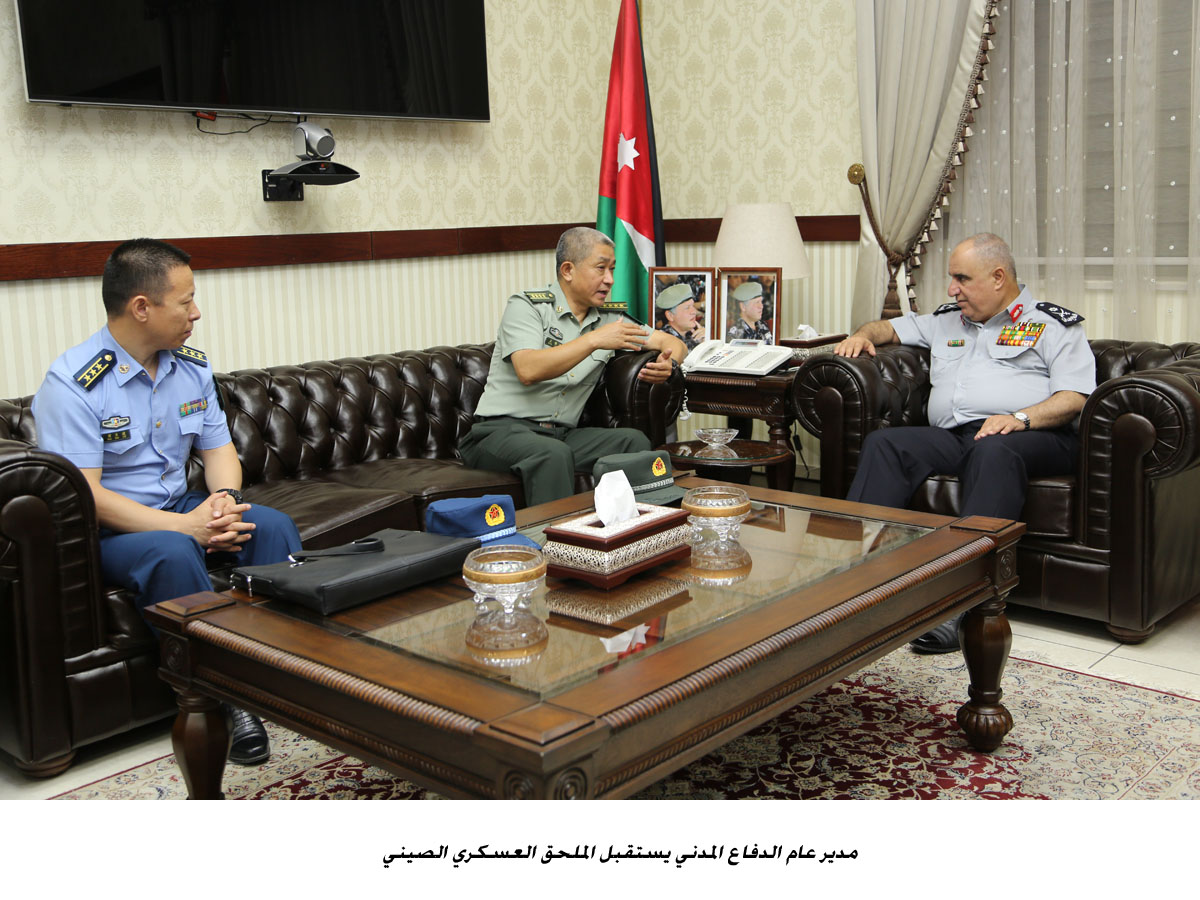 مدير عام الدفاع المدني يستقبل الملحق العسكري الصيني&lt;br&gt;