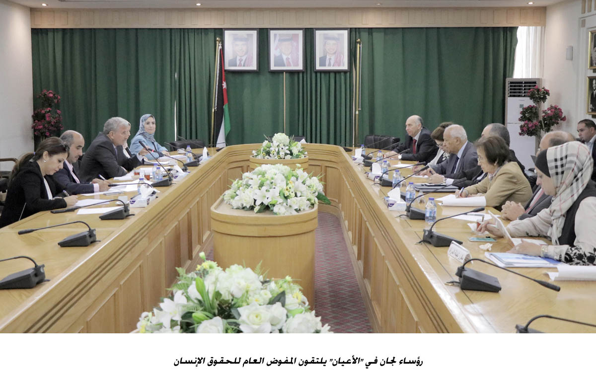 رؤساء لجان في الأعيان يلتقون المفوض العام للحقوق الإنسان &lt;br&gt;