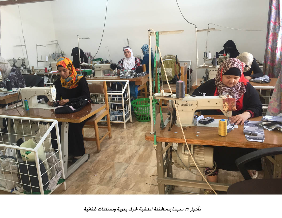 تأهيل 71 سيدة بمحافظة العقبة لحرف يدوية وصناعات غذائية &lt;br&gt;