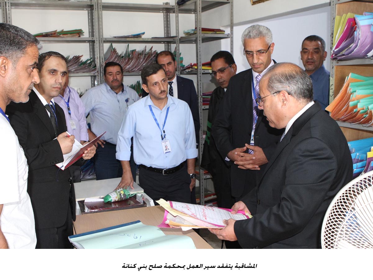 المشاقبة يتفقد سير العمل بمحكمة صلح بني كنانة&lt;br&gt;