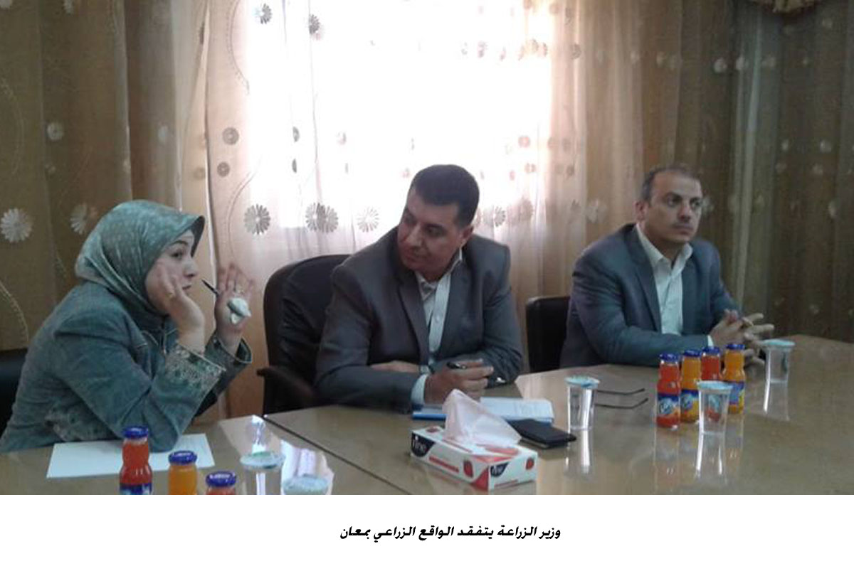 وزير الزراعة يتفقد الواقع الزراعي بمعان&lt;br&gt;