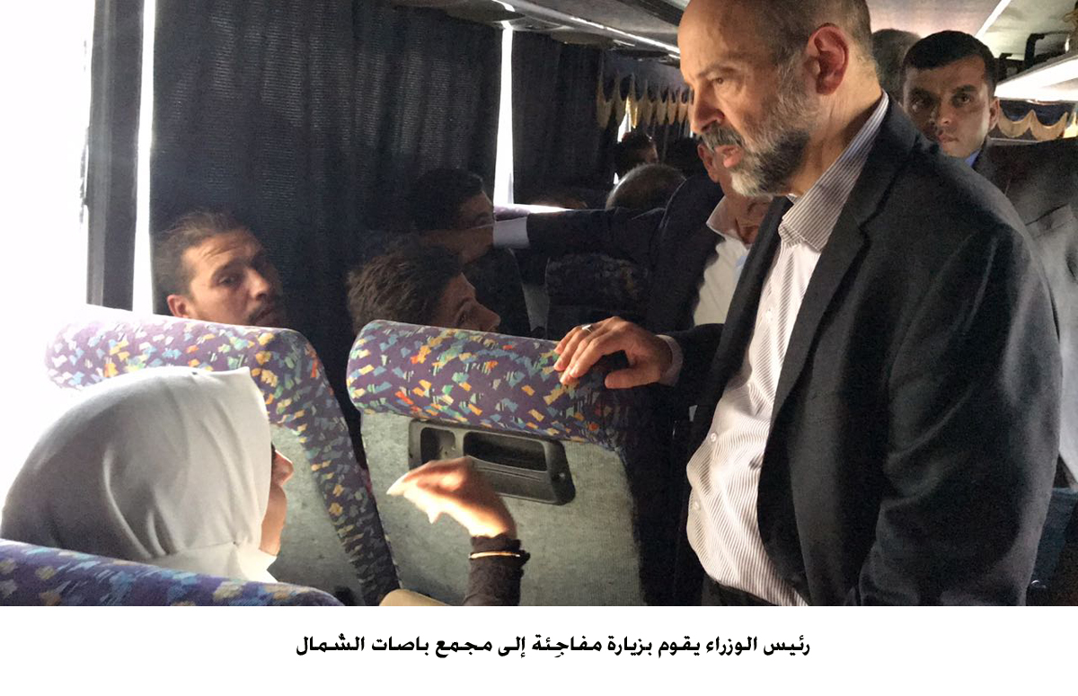 رئيس الوزراء يقوم بزيارة مفاجِئة إلى مجمّع باصات الشّمال &lt;br&gt;