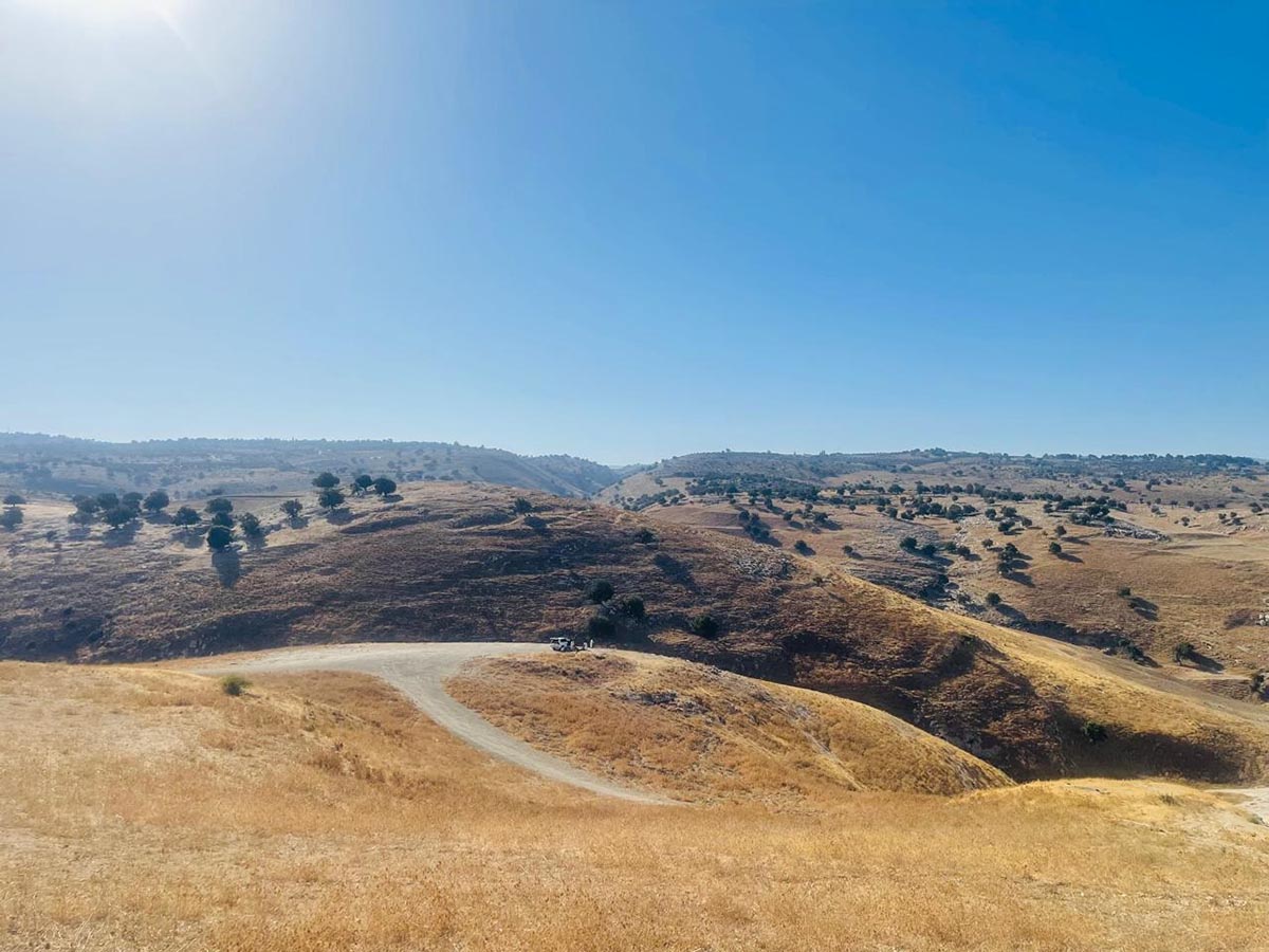 منطَّقة أمِّ النَّمل في لواء الكورة شمال المملكة مع نهايات أيلول-تصوير: مديرية الإعلام الرَّقمي