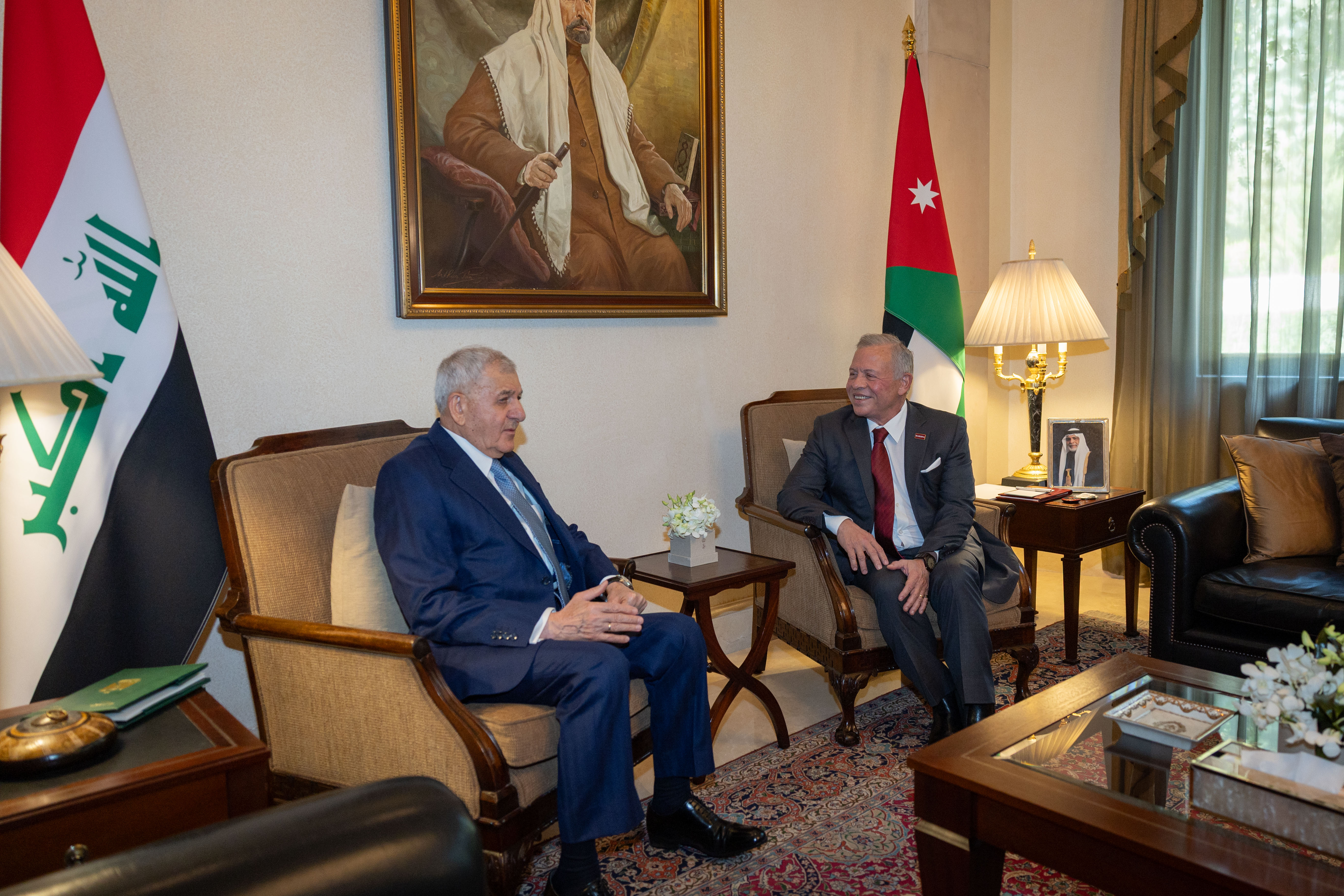  الملك والرئيس العراقي يعقدان لقاء في قصر بسمان