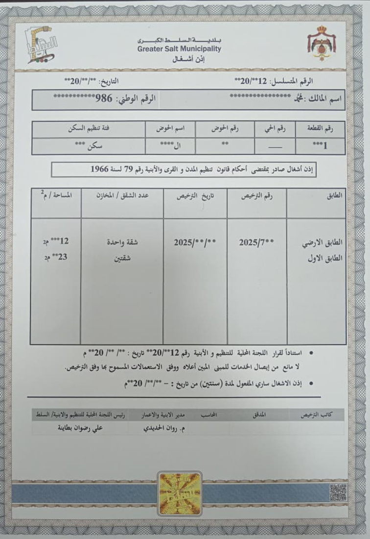 بلدية السلط تطلق نظاما متطورا لإصدار وثائقها 
